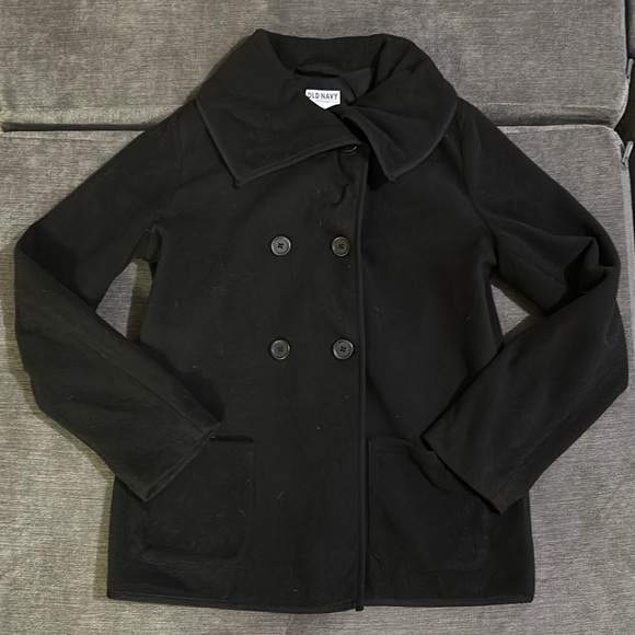 Old Navy Fleece Pea Coat - Picture 2 of 7